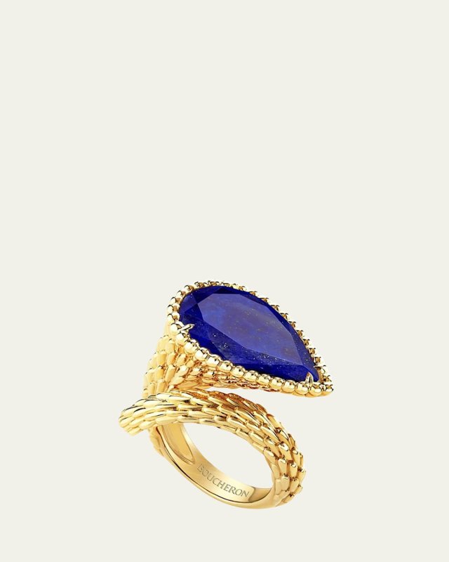 Serpent Boheme Large Lapis Motif Ring, Size